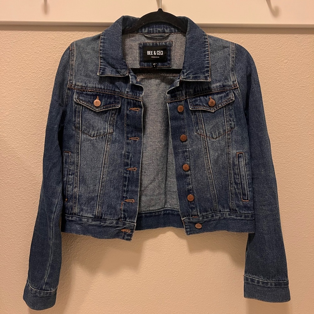 Bee & Ceci Cropped Denim Jacket (Women’s Small)